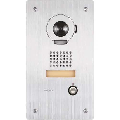IS Series Flush Mount 1-Channel IP Video Door Station Intercom with 802.3af PoE Compliant, Stainless Steel