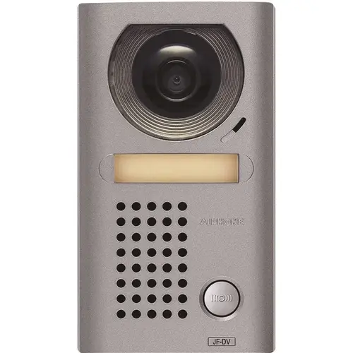 Aiphone JF-DV JF Series Surface Mount 1-Channel Color Video Door Station Intercom with Vandal, Weather Resistant, Zinc Gray