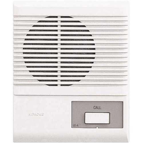 LE Series Surface Mount 1-Channel Audio Sub-Station Intercom with Hands-Free Communication, White