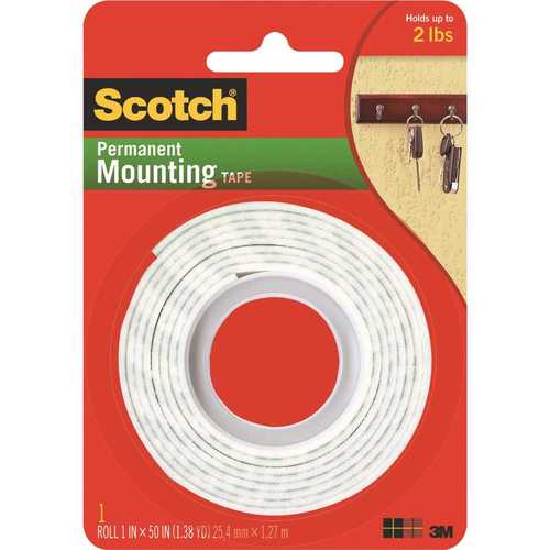 3M MMM114 1 in. x 50 in. Indoor Mounting Tape