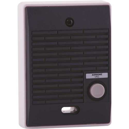 Aiphone LE-D LE Series Surface Mount 1-Channel Door Station Intercom with Weather Resistant, Black