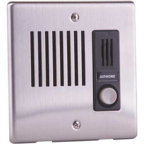 Aiphone LE-DA LE Series Surface Mount 1-Channel Door Station Intercom with Weather Resistant, Stainless Steel