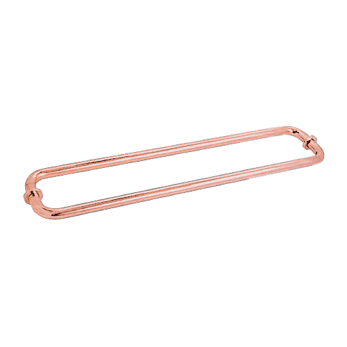 Brushed Copper 24" BM Series Back-to-Back Tubular Towel Bars With Metal Washers