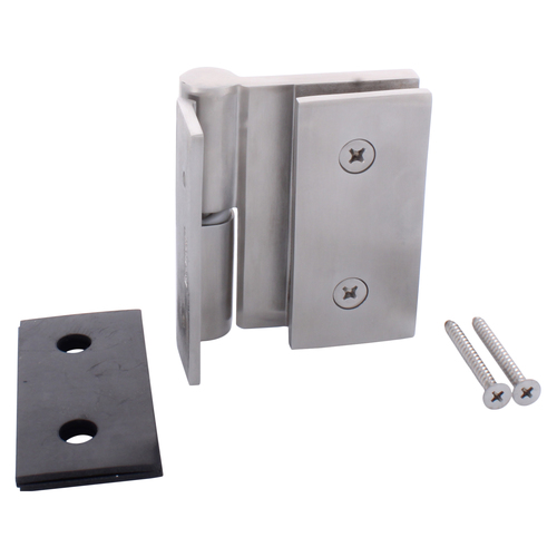 CRL GH037LBS Brushed Stainless Single Acting Left Hand Wall-to-Glass Gate Hinge