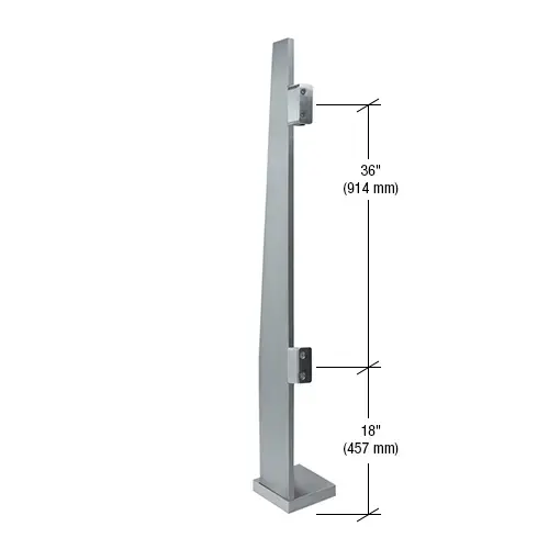 CRL K60LEKBS 60" Klarity Brushed Stainless Steel Left End Post