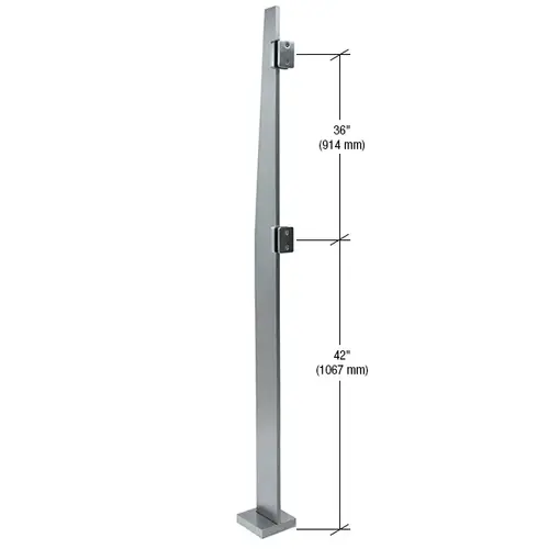 CRL K84CKBS 84" Klarity Brushed Stainless Steel Center Post