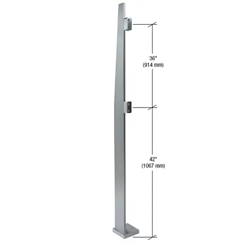 CRL K84LEKBS 84" Klarity Brushed Stainless Steel Left End Post