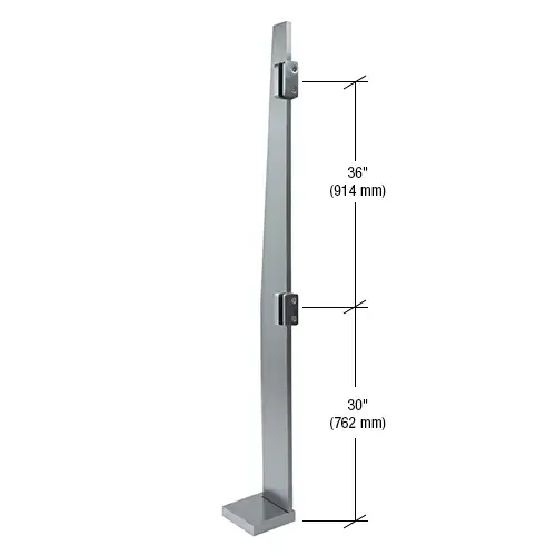 CRL K72REKBS 72" Klarity Brushed Stainless Steel Right End Post