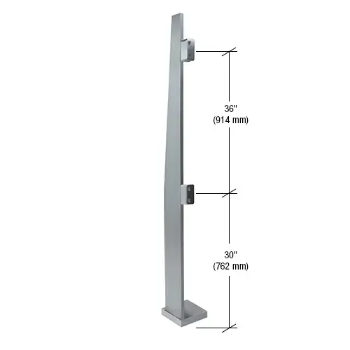 CRL K72LEKBS 72" Klarity Brushed Stainless Steel Left End Post