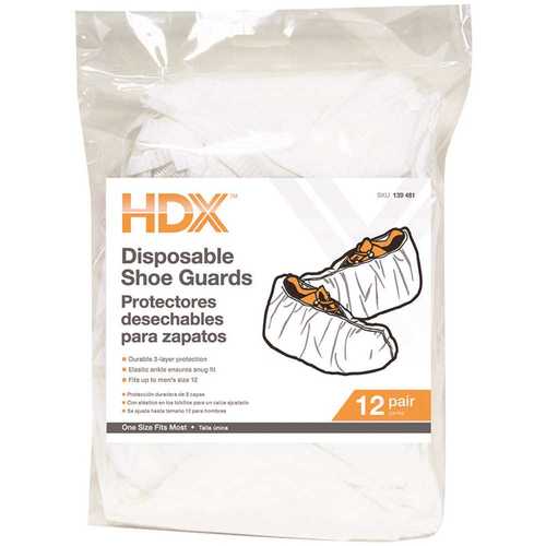 HDX Disposable Shoe Covers - pack of 12