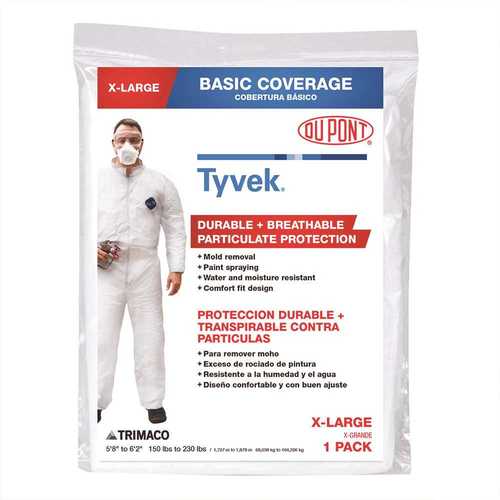 DuPont 14113/12HD TRIMACO DuPont Tyvek XL No Elastic Painters Coverall