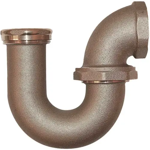 Everbilt 1-1/2 in. LA Code Brass P-Trap 17-Gauge in Unfinished
