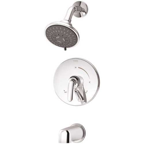 Elm 1-Handle Wall-Mounted Tub/Shower Trim Kit in Polished Chrome with Diverter Lever (Valve not Included)