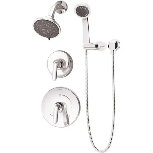 Elm 2-Handle 5-Spray Shower Trim with 3-Spray Hand Shower in Polished Chrome (Valves not Included)