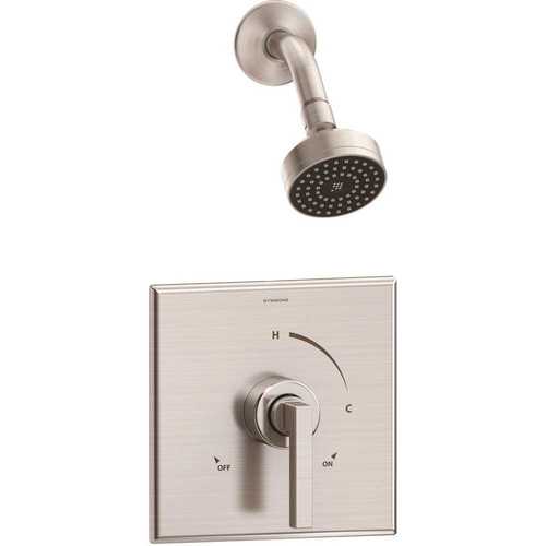 Symmons 3601-STN-1.5-TRM Duro Single Handle 1-Spray Shower Trim in Satin Nickel - 1.5 GPM (Valve not Included)