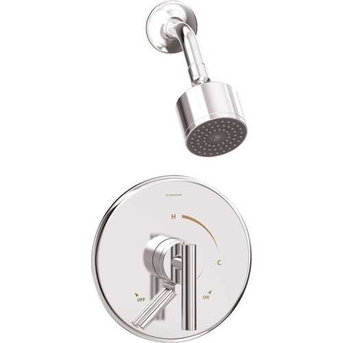 Symmons S-3501-CYL-B-1.5-TRM Dia Single Handle Wall-Mounted Shower Trim Kit with Volume Control in Polished Chrome - 1.5 GPM (Valve not Included)