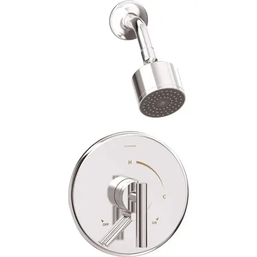 Dia Single Handle Wall-Mounted Shower Trim Kit with Volume Control in Polished Chrome - 1.5 GPM (Valve not Included)