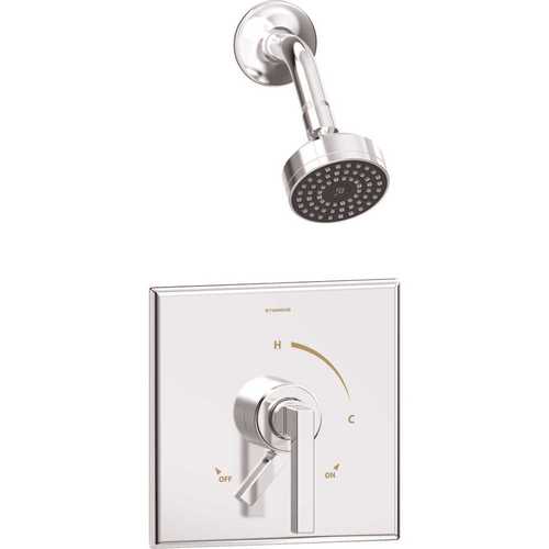 Symmons S-3601-1.5-TRM Duro Single Handle 1-Spray Shower Trim with Secondary Volume Control in Polished Chrome - 1.5 GPM (Valve not Included)