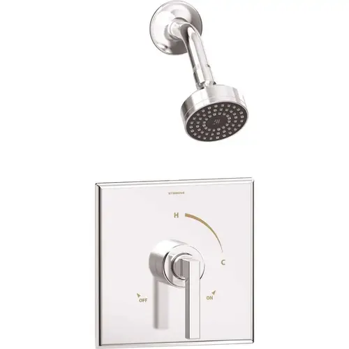 Duro Single Handle 1-Spray Shower Trim in Polished Chrome - 1.5 GPM (Valve not Included)