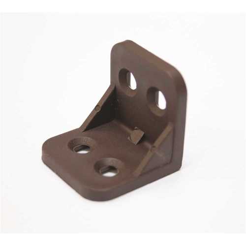 1-1/4 in. x 1-1/4 in. x 1-1/4 in. Brown Plastic Angle / Corner Connector - pack of 50