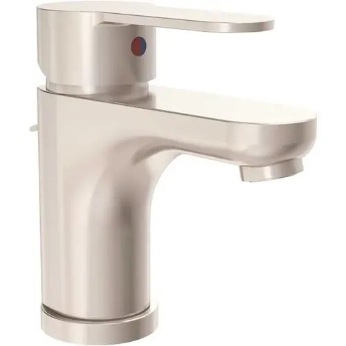 Single Hole Single-Handle 1.0 GPM Bathroom Faucet with Drain Assembly in Brushed Nickel