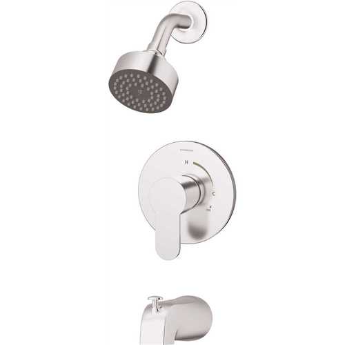 Identity 1-Handle Wall-Mounted Tub and Shower Faucet Trim Kit in Polished Chrome (Valve not Included)