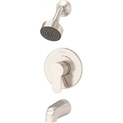 Identity 1-Handle Wall-Mounted Tub and Shower Trim Kit with Diverter Lever in Satin Nickel (Valve not Included)