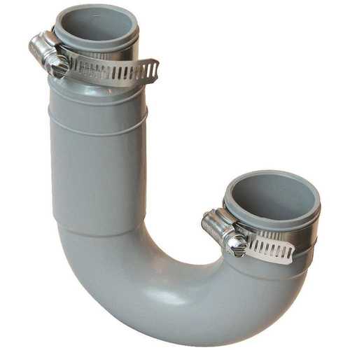 Fernco 1 in. - 1/2 in. Flexible PVC Clamp Drain Trap 4.3 PSI Grey