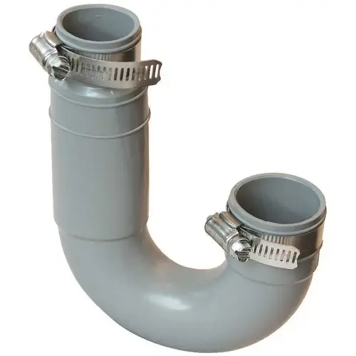 Ningbo Fenghui Metal Products FT-150 Fernco 1 in. - 1/2 in. Flexible PVC Clamp Drain Trap 4.3 PSI Grey GRAY