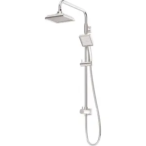 Duro Single-Handle 1-Spray Handheld Shower Head and Fixed Shower Head Combo in Polished Chrome (Valve Not Included) Duro Single-Handle 1-Spray Handheld Shower Head and Fixed Shower Head Combo in Polished Chrome (Valve Not Included)