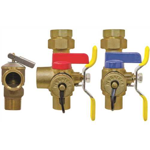 NIBCO 54443WPR Isolator EXP 3/4 in. IPS Union x SWT Tankless Water Heater Service Valve Kit