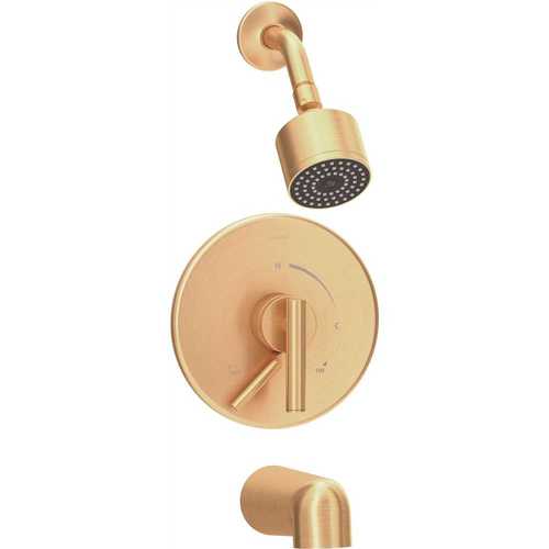 Symmons S-3502-CYL-B-BBZ-1.5-TRM Dia 1-Handle Wall-Mounted Tub/Shower Trim Kit in Brushed Bronze (Valve not Included)