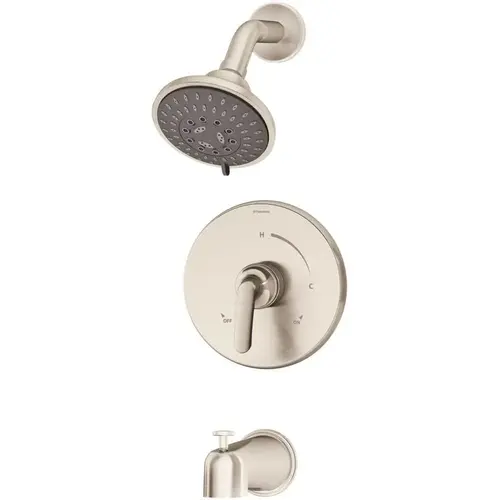 Elm Single Handle 5-Spray Tub and Shower Faucet Trim in Satin Nickel - 1.5 GPM (Valve not Included)