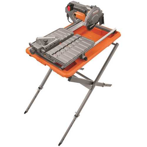 RIDGID 9 Amp Corded 7 in. Wet Tile Saw with Stand