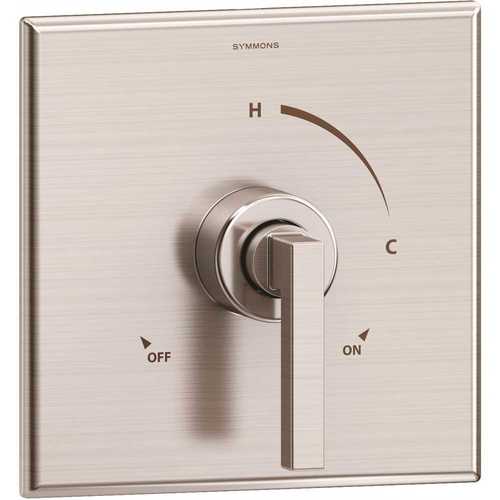 Symmons 3600-STN-TRM Duro 1-Handle Wall-Mounted Shower Valve Trim Kit in Satin Nickel (Valve not Included)