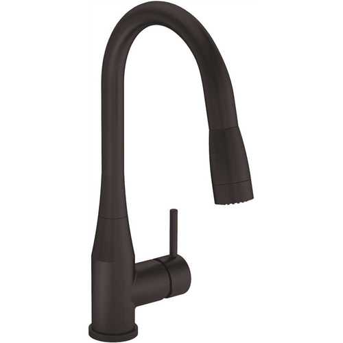 Sereno Single-Handle Pull-Down Sprayer Kitchen Faucet in Matte Black