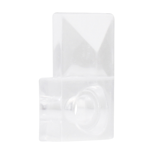 1/8" Square Beveled Clear Plastic Mirror Clip - pack of 100