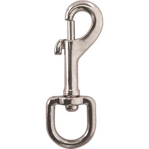 3/4 in. Nickel-Plated Round Eye Swivel Bolt Snap - pack of 5