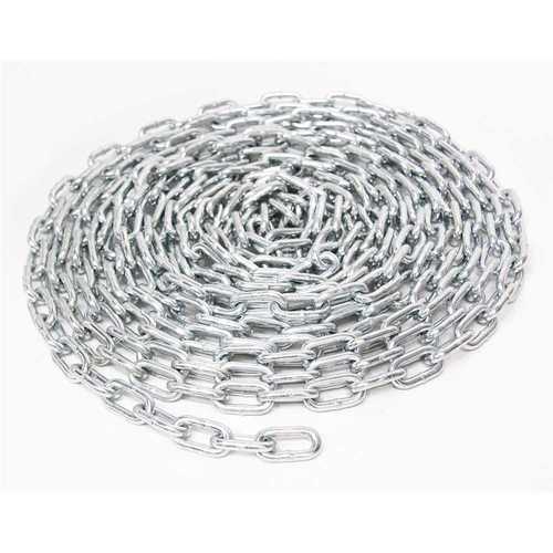 KingChain 3/16 in. x 25 ft. Grade 30 Zinc-Plated Steel Proof Coil Chain
