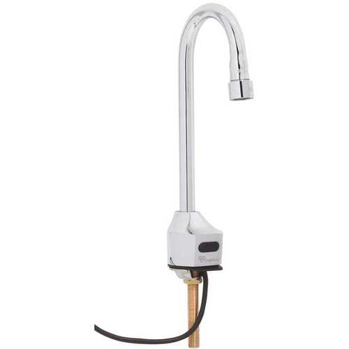 T & S BRASS & BRONZE WORKS EC-3100-VF5-TMV Sensor Touchless Faucet (Bathroom) Single Hole with Plug in Polished Chrome Plated Brass