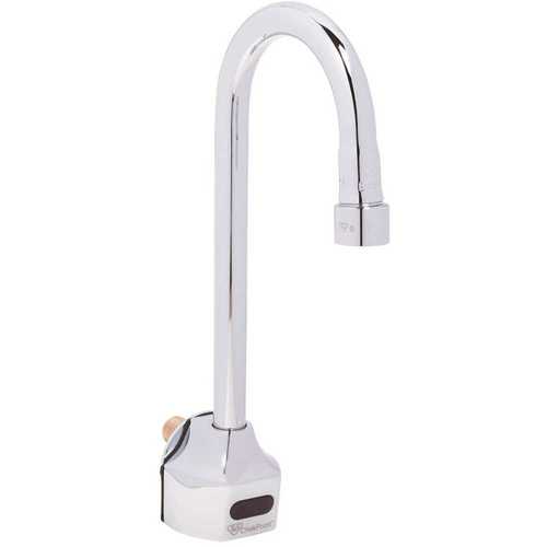 T&S BRASS Sensor Faucet Single Hole Wall Mount Faucet in Polished Chrome Plated Brass