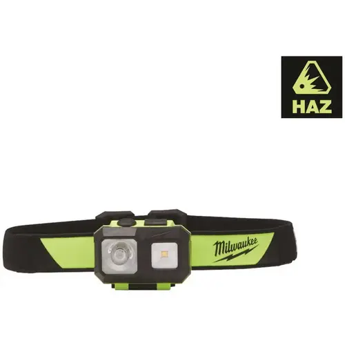 Milwaukee 2004HZL 310 Lumens LED Intrinsically Safe Spot/Flood Headlamp High Visibility