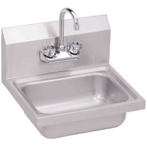 Elkay SEHS-17X Stainless Steel 17 in. Single Compartment Commercial Kitchen Sink with Faucet