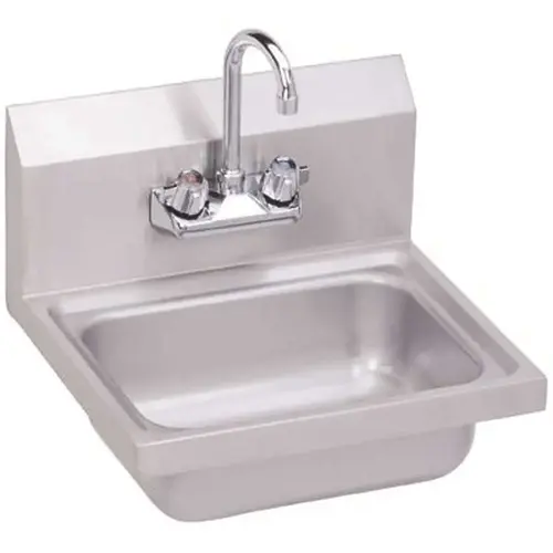 Stainless Steel 17 in. Single Compartment Commercial Kitchen Sink with Faucet