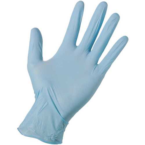 Large Blue Nitrile Gloves 2.5 Mil - pack of 100