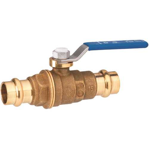 1-1/4 in. Press x 1-1/4 in. Press Lead Free Brass Ball Valve