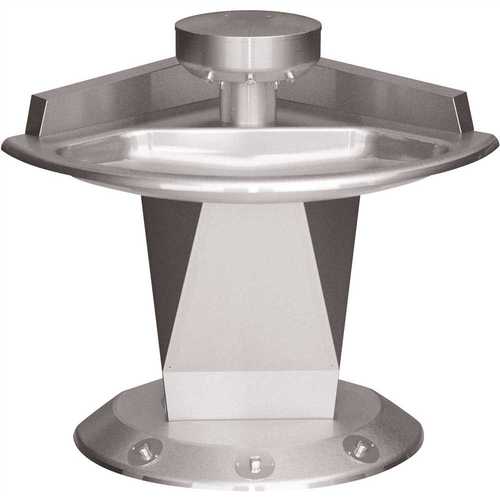 Bradley SN2013 SENTRY Stainless Steel 54 in. Single Compartment Corner Basin Floor Handwashing Sink