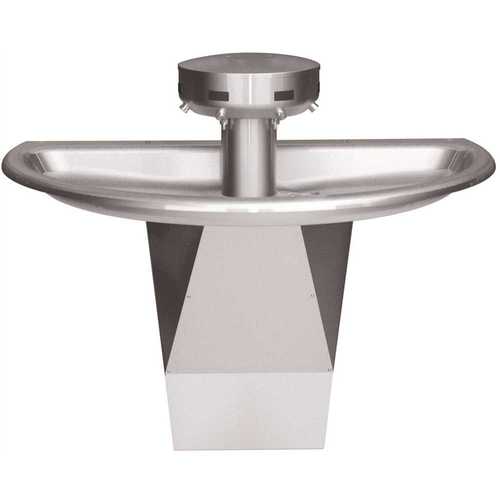 SENTRY Stainless Steel 54 in. Single Compartment Half Basin Wall Handwashing Sink