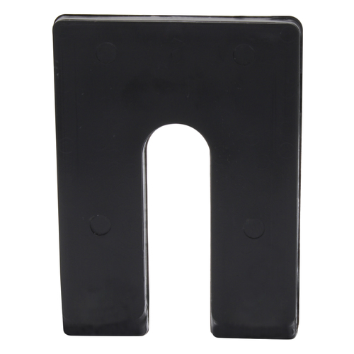 Brixwell PHS44XCP450 1/4" x 4" Plastic Horseshoe Shim Black pack of 450