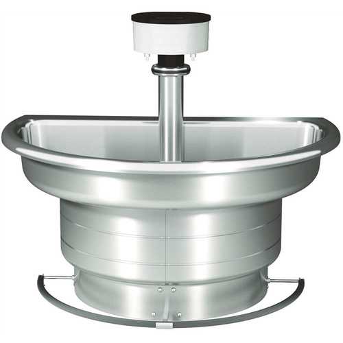 CLASSIC Stainless steel 54 in. Single Compartment Half Basin Handwashing Sink